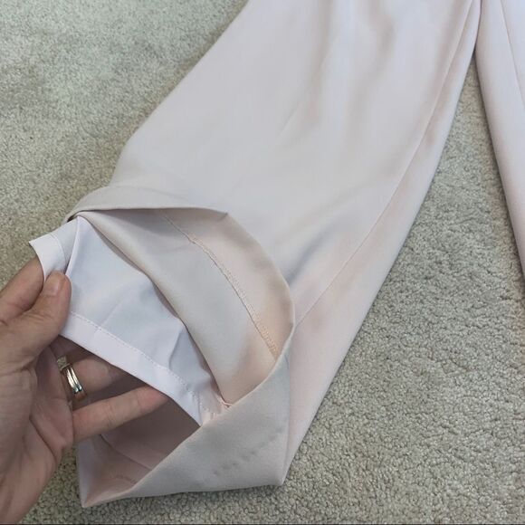CONTEMPORAINE Simons pastel blush pink pants tie waist Sz 2 - Picture 4 of 10